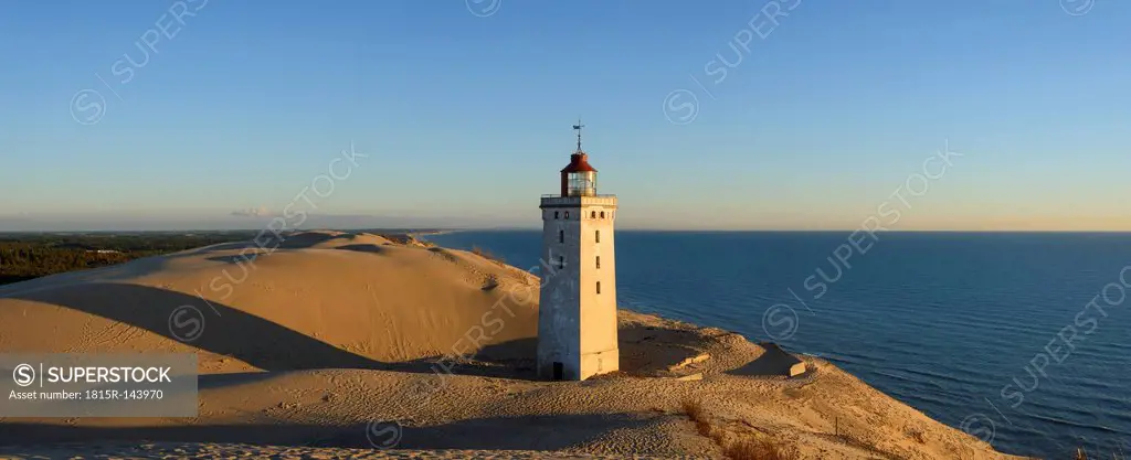 Denmark, View of Rubjerg Knude Lighthouse at North Sea