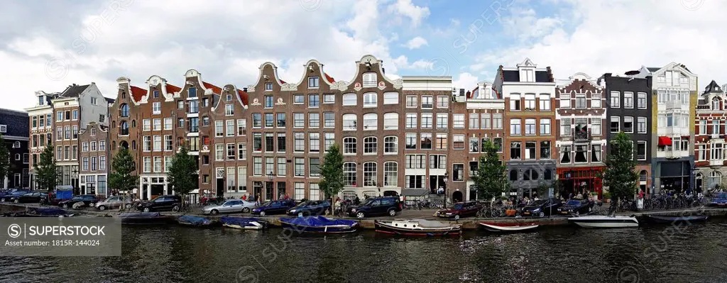 Netherlands, Amsterdam, Prinsengracht, typical historic buildings