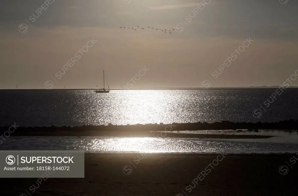 Germany, View of low tide at north sea