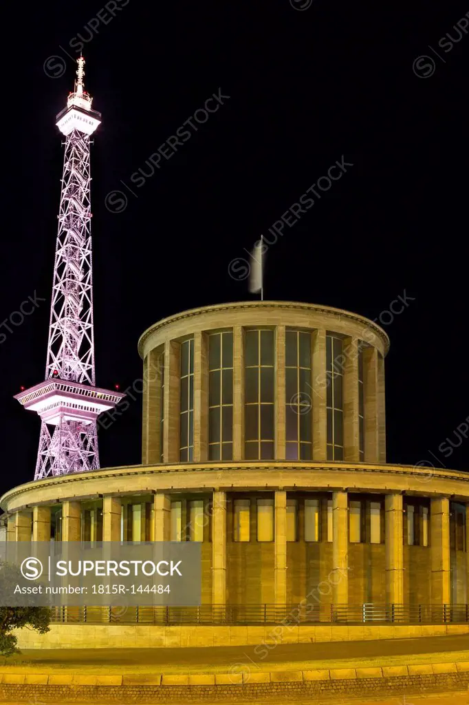 Germany, Berlin, Radio Tower at night