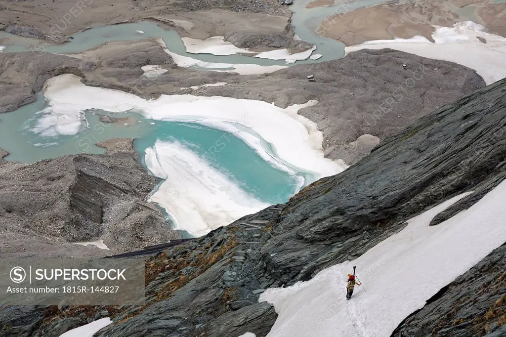 Austria, Carinthia, View of Pasterze Glacier