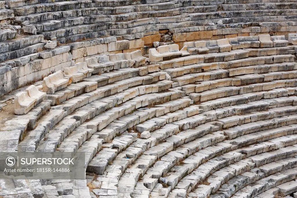 Turkey, Lycia, Patara, View of Roman theatre