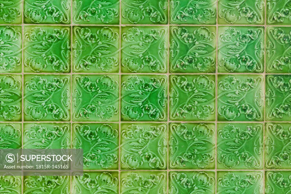 Portugal, Lagos, Ceramic tilework, close up