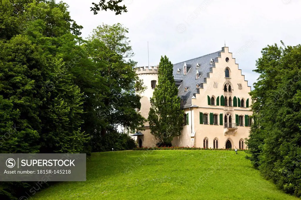 Germany, Bavaria, Coburg District, View of Schloss Rosenau