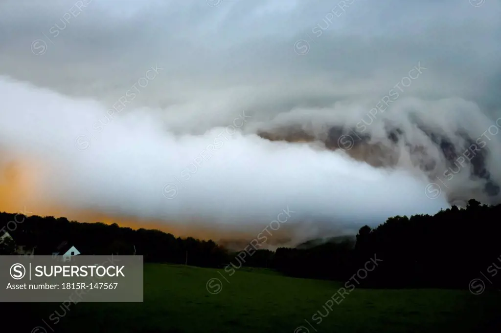 Germany, North Rhine-Westphalia, Windeck, Rain clouds