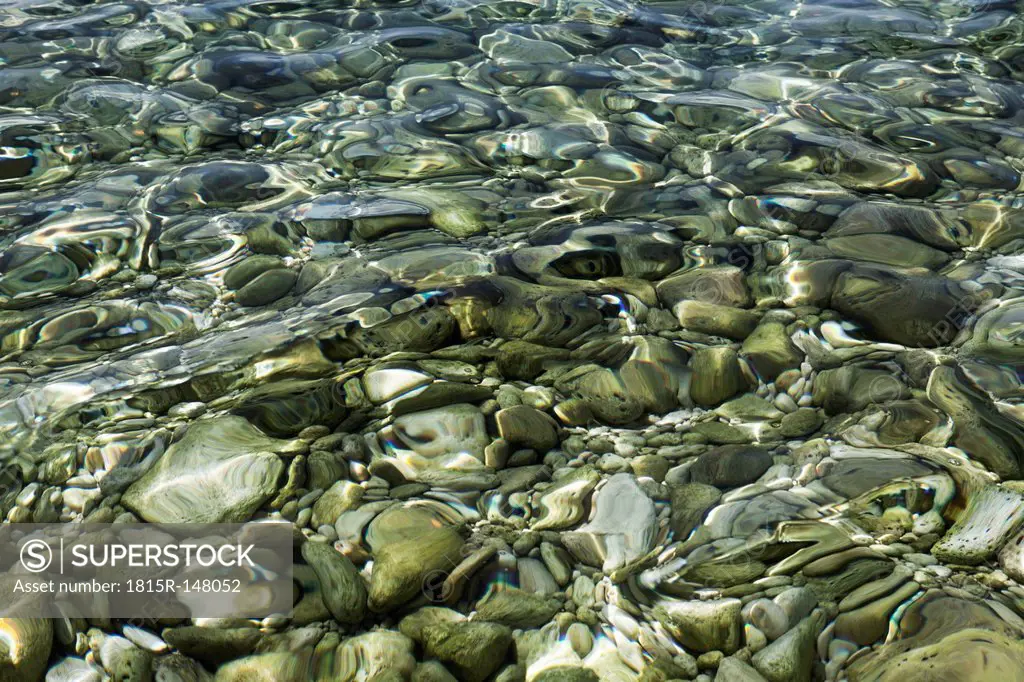 Croatia, Mediterranean Sea, Ocean, pebbles at the ground