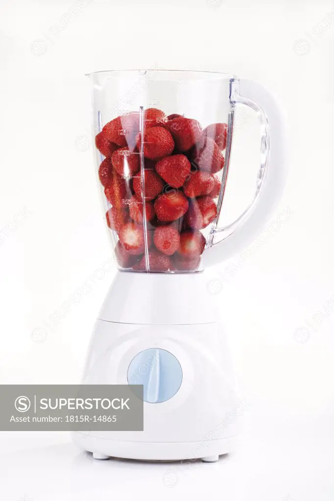 Strawberries in mixer
