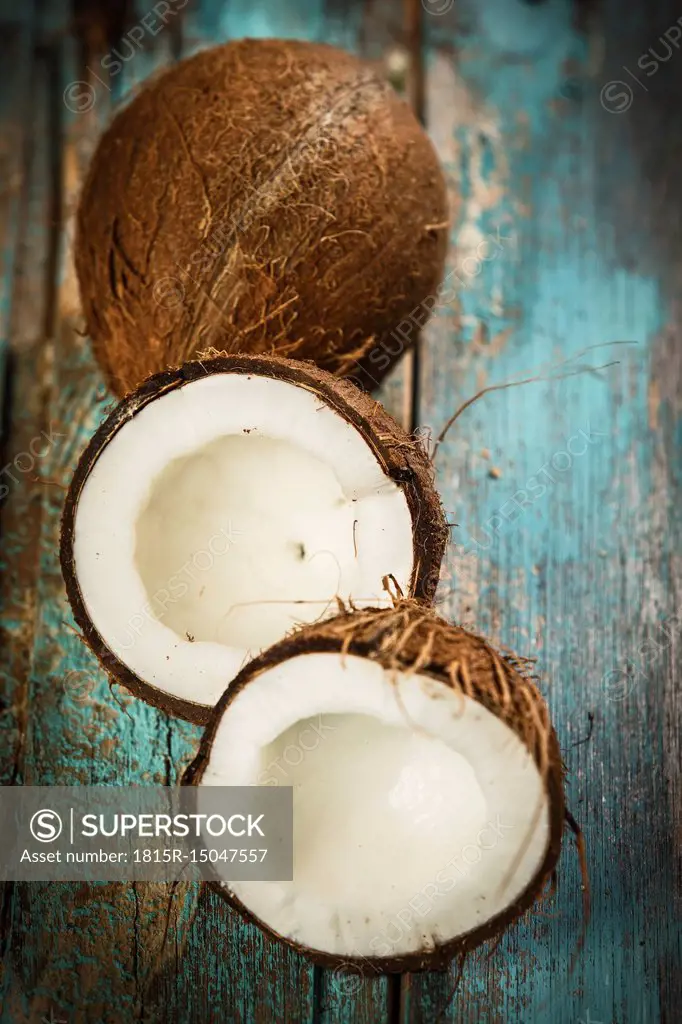 Opened coconut, close-up