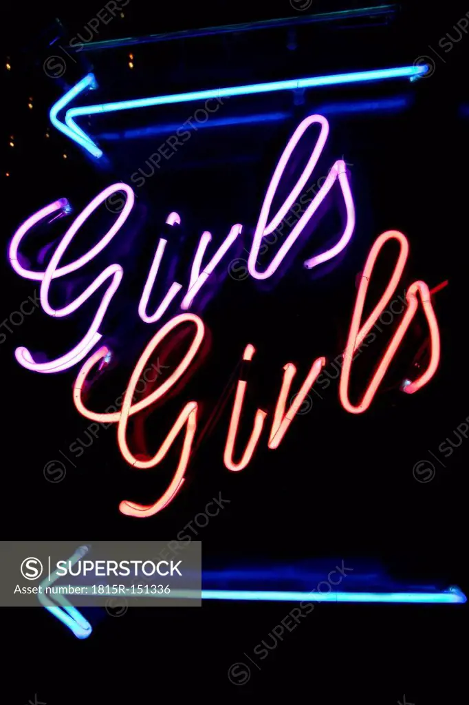 Neon sign girls girls