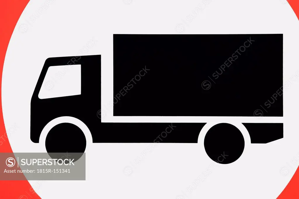 Traffic sign showing truck