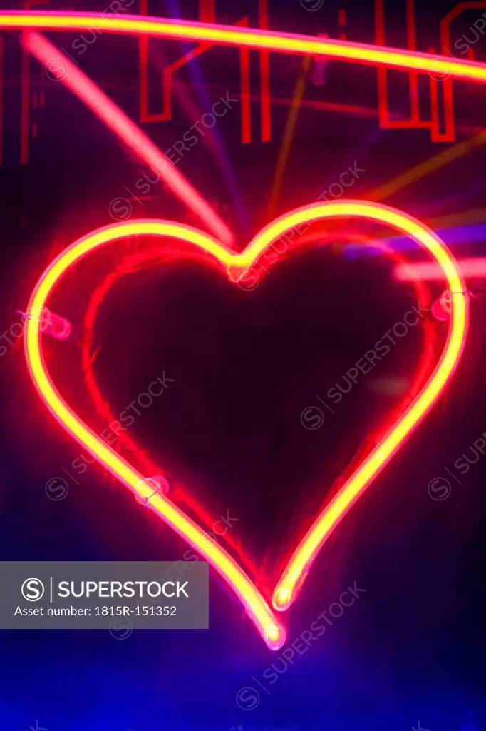 Neon heart sign