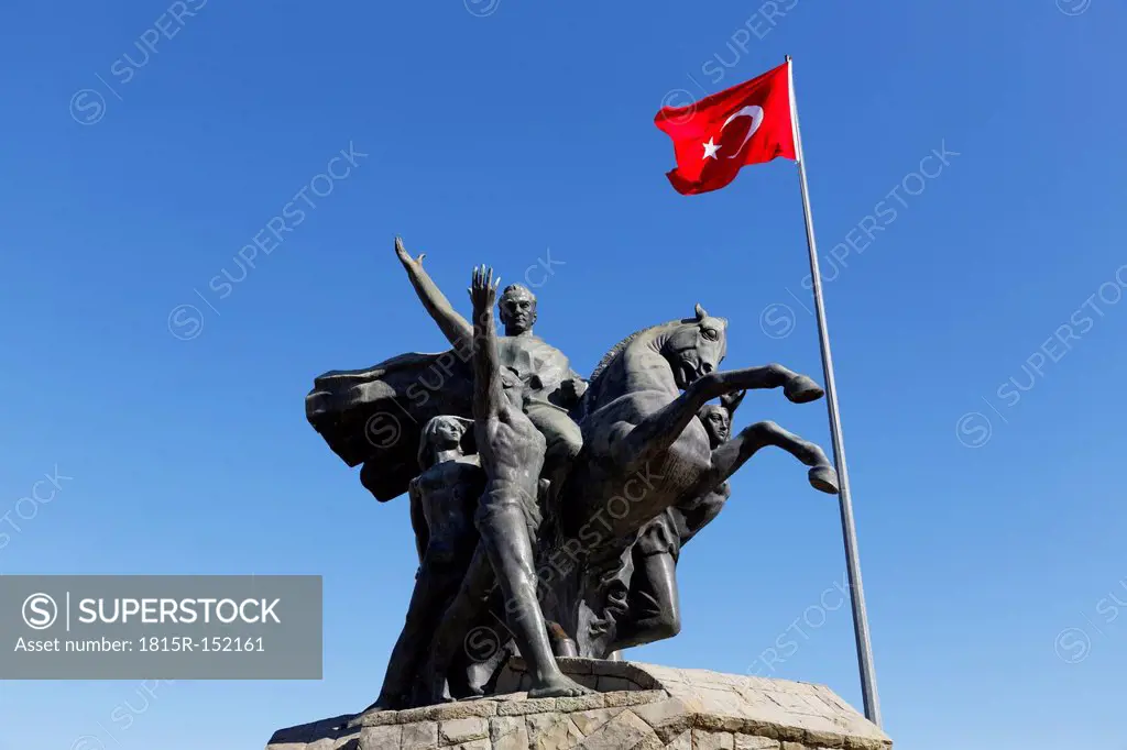 Turkey, Antalya, Monument of Kemal Ataturk