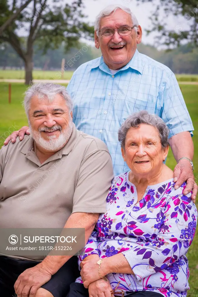 USA, Texas, Group foto of senior citizens at reunion meeting
