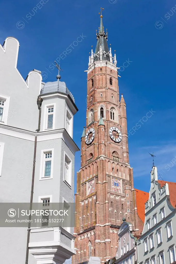 Germany, Bavaria, Landshut, St Martin's Church, tower