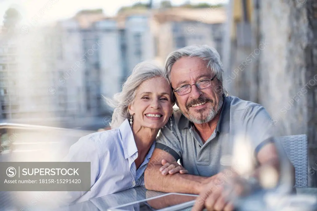 Senior couple enjoying their a city break