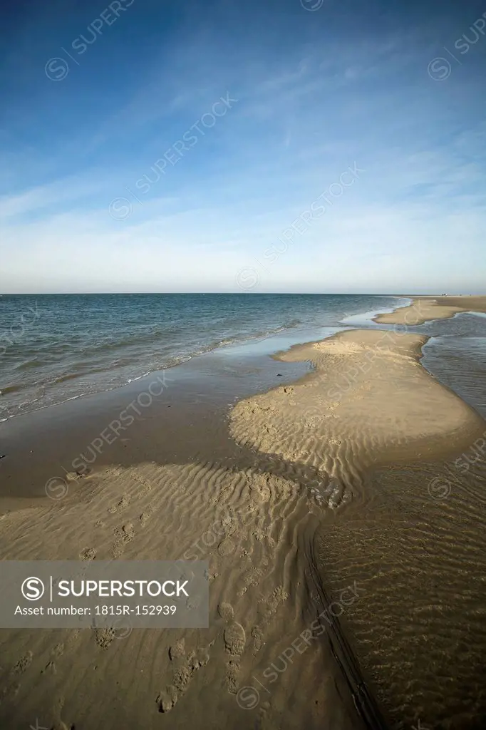 Holland, Westenschouwen, coast, North Sea, low tide