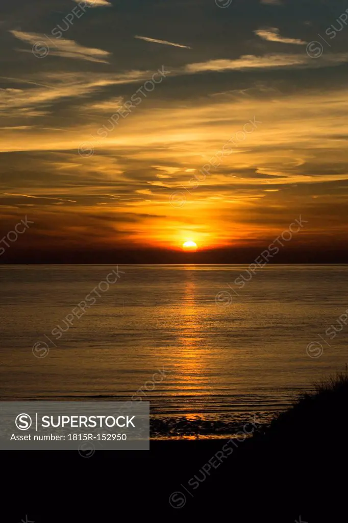 Holland, coast, North See, sunset