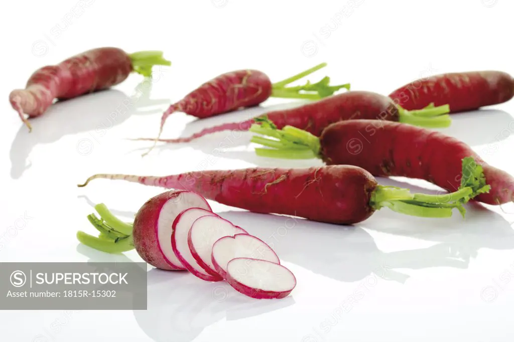 Red radishes, close-up