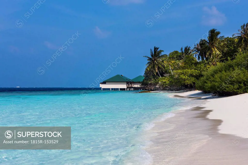 Maledives, South-Male-Atoll, Embudu, water bungalow