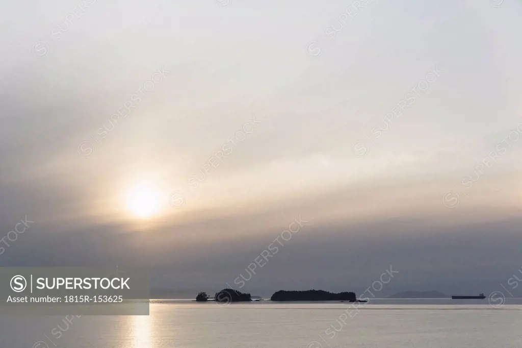 Canada, British, Columbia, Vancouver Island, Inside Passage - Port Hardy, Prince Rupert, sunset