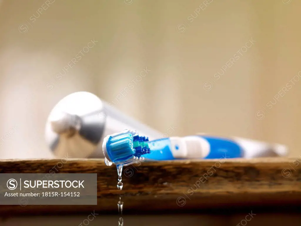 Wet toothbrush and tooth paste