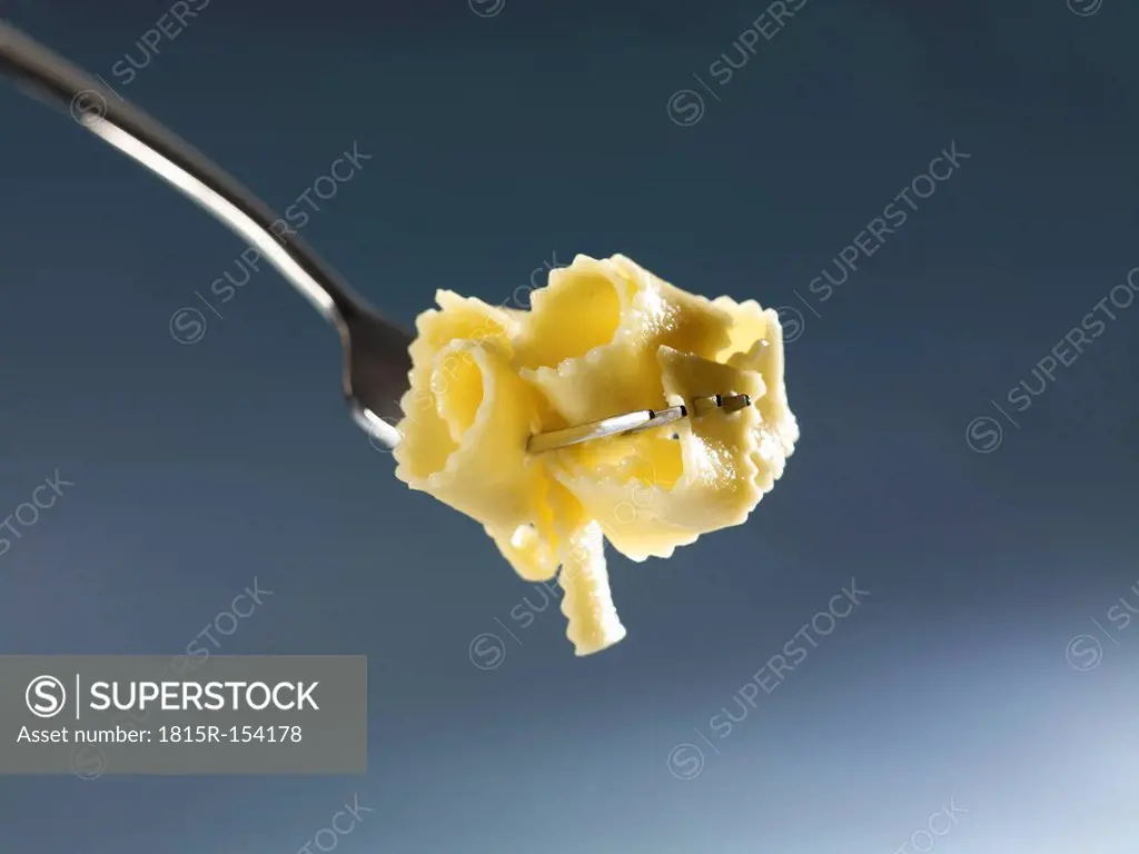 Pappardelle on fork