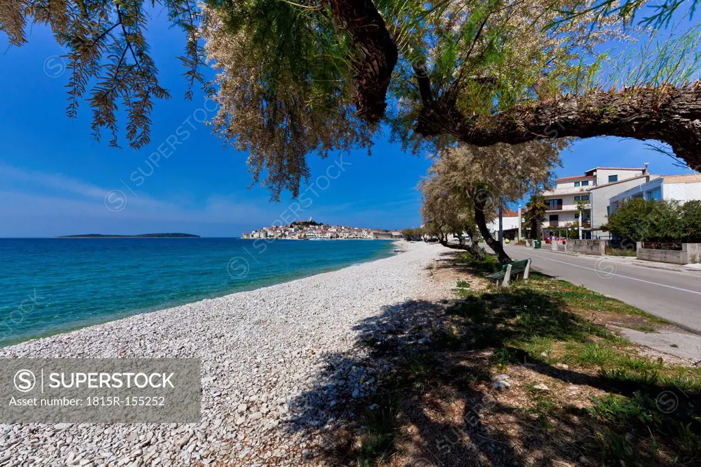 Croatia, Dalmatia, View of Primosten peninsula