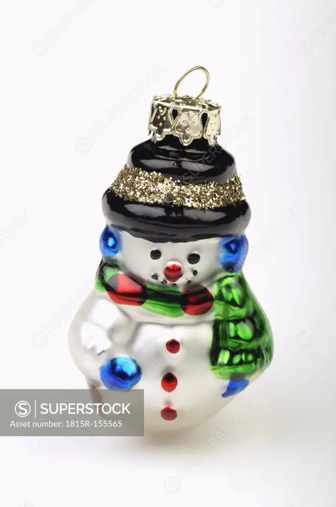 Snowman figurine, close-up