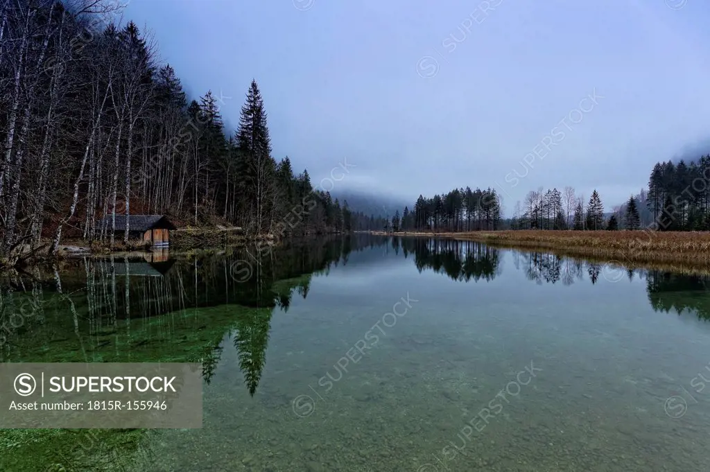 Austria, Upper Austria, Salzkammergut, Gruenau, Alm valley, Lake Almsee