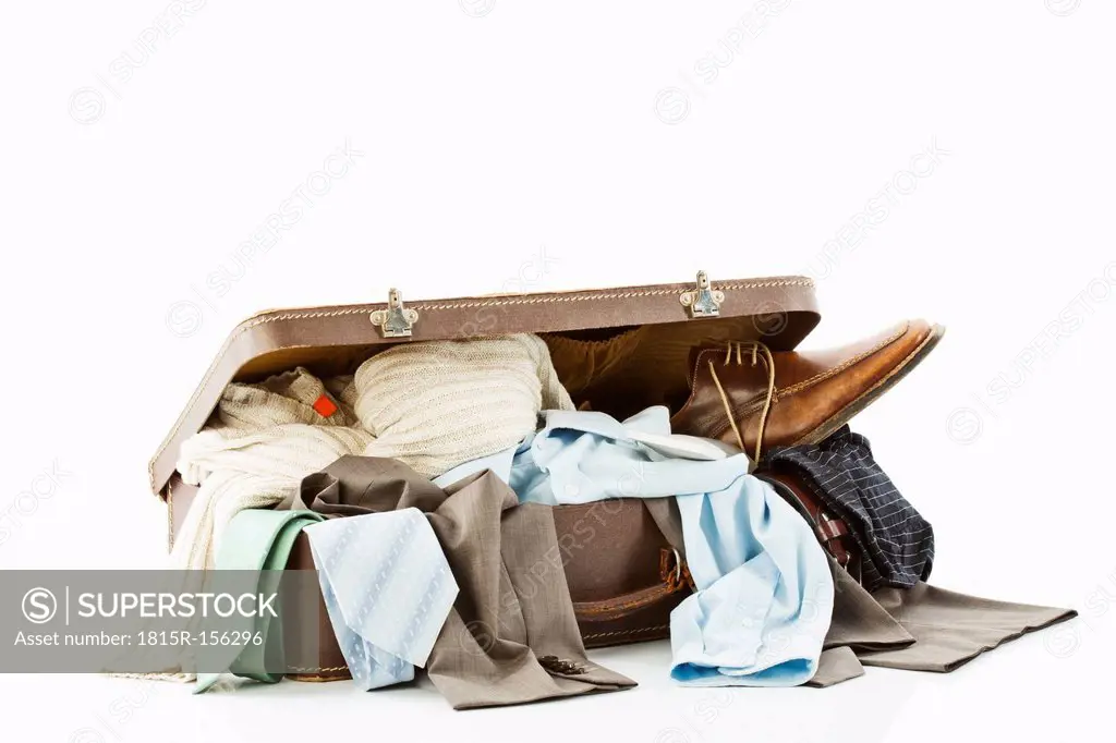Suitcase with clothes