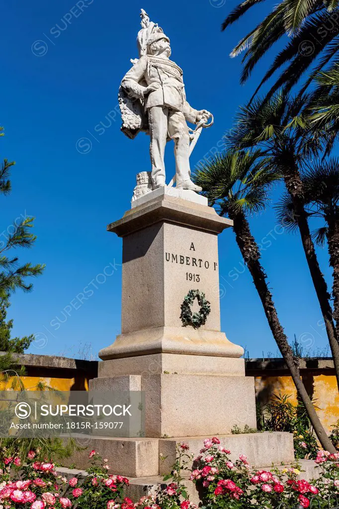 Italy, Liguria, Santa Margherita Ligure, Monument of Umberto I of Italy