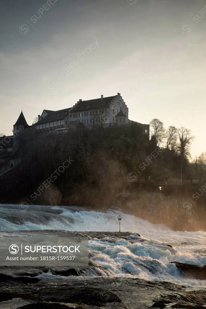 Switzeland, Schaffhausen, Rhine falls with Laufen Castle