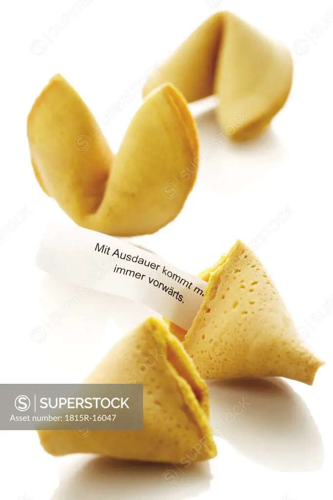 Fortune cookies, close-up
