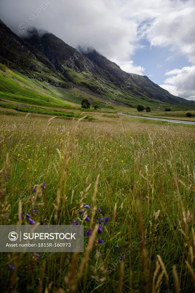 UK, Scotland, Glen Coe, view to Buachaille Etive Mor
