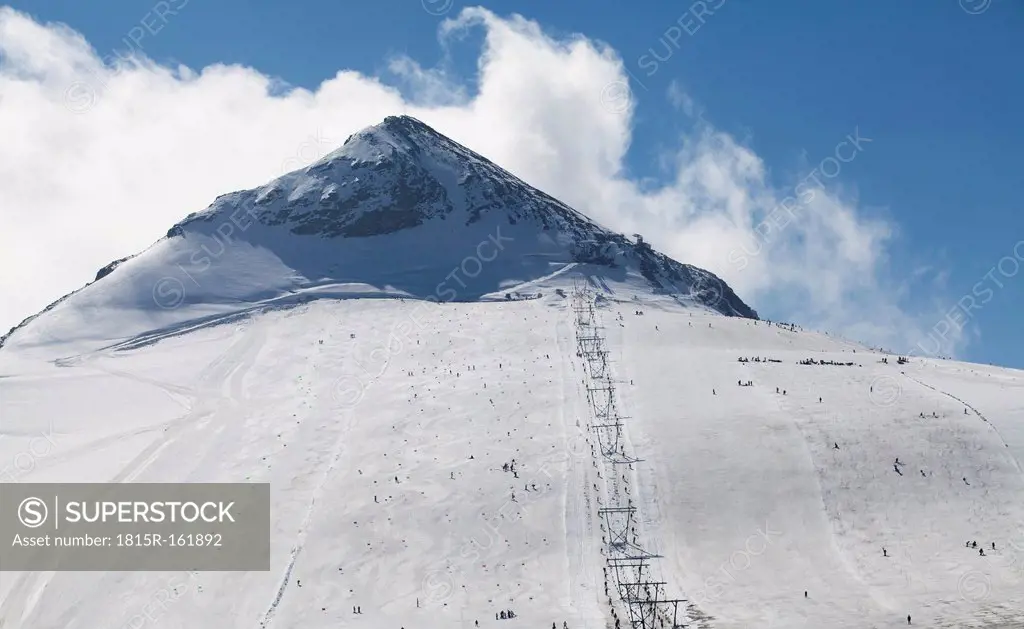 Italy, South Tyrol, Vinschgau, Ski area at Stelvio Pass