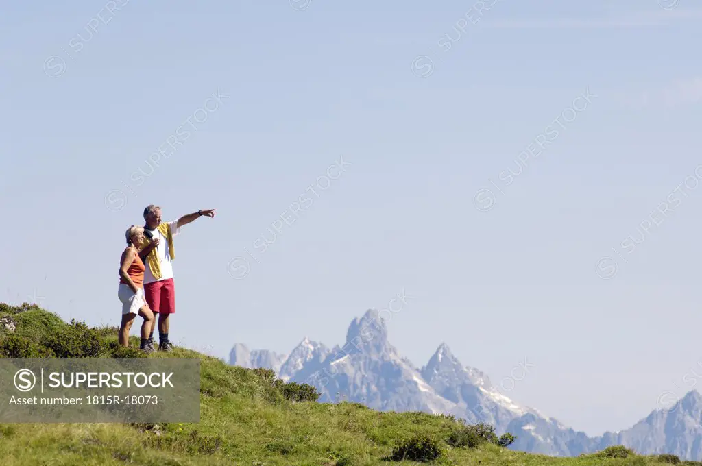 Austria, Salzburger Land,mature couple hiking