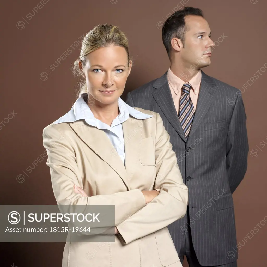 Businessman and businesswoman, portrait