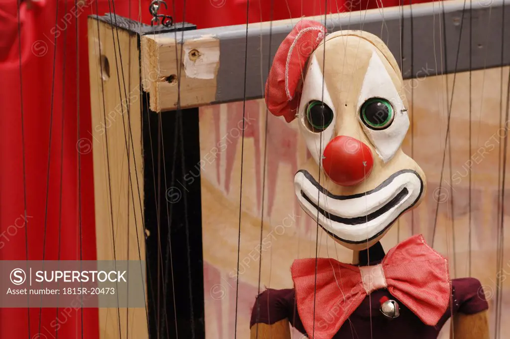 Clown marionette, close-up