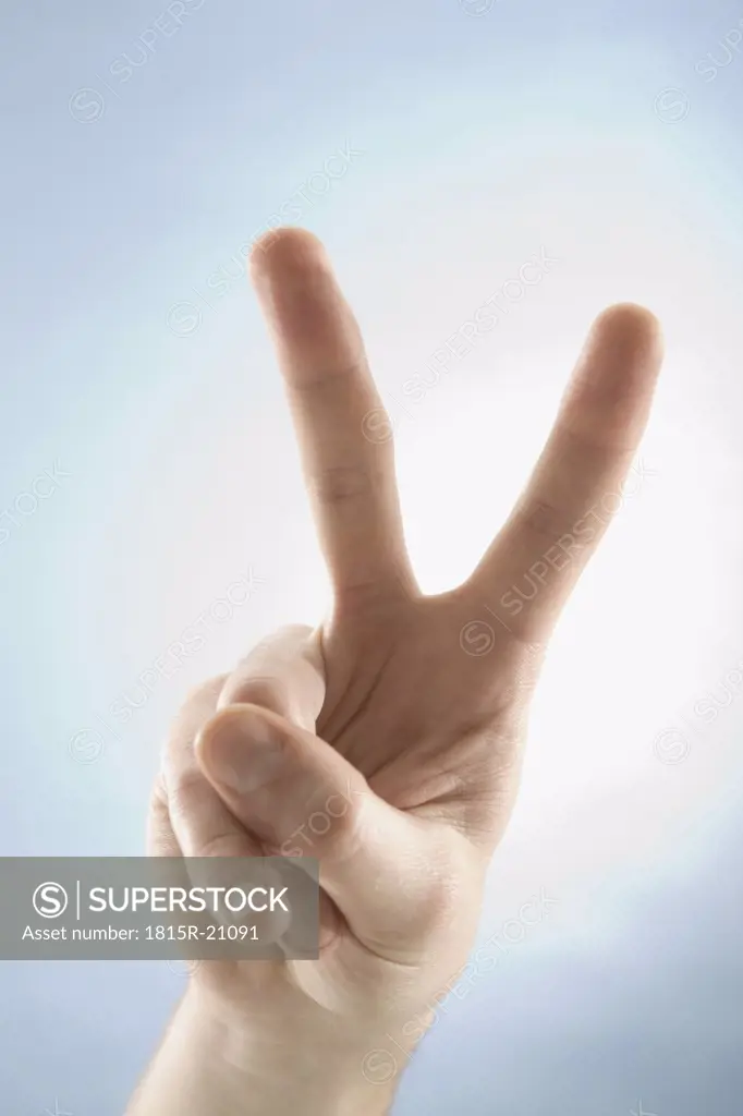 Positive hand gesture, close-up