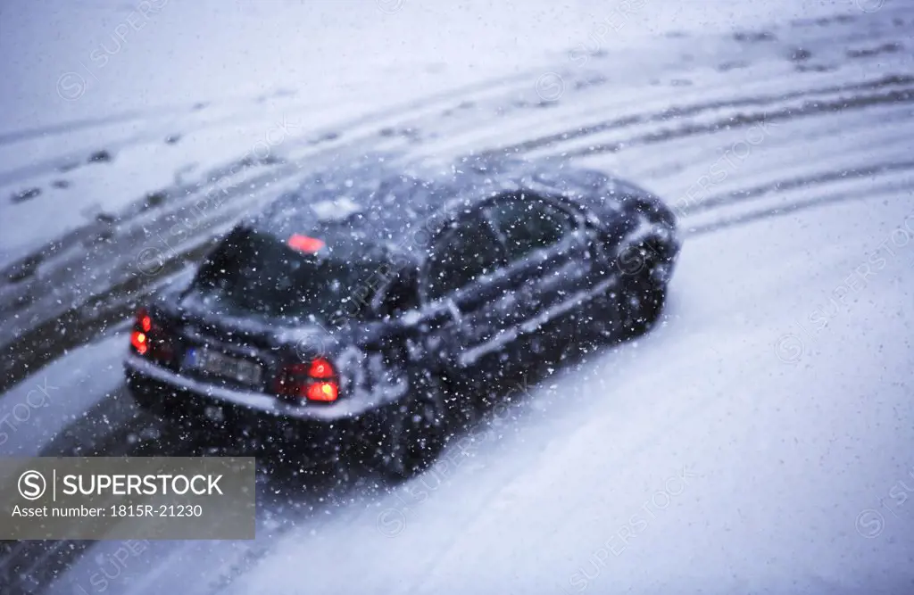 Car on snowy street