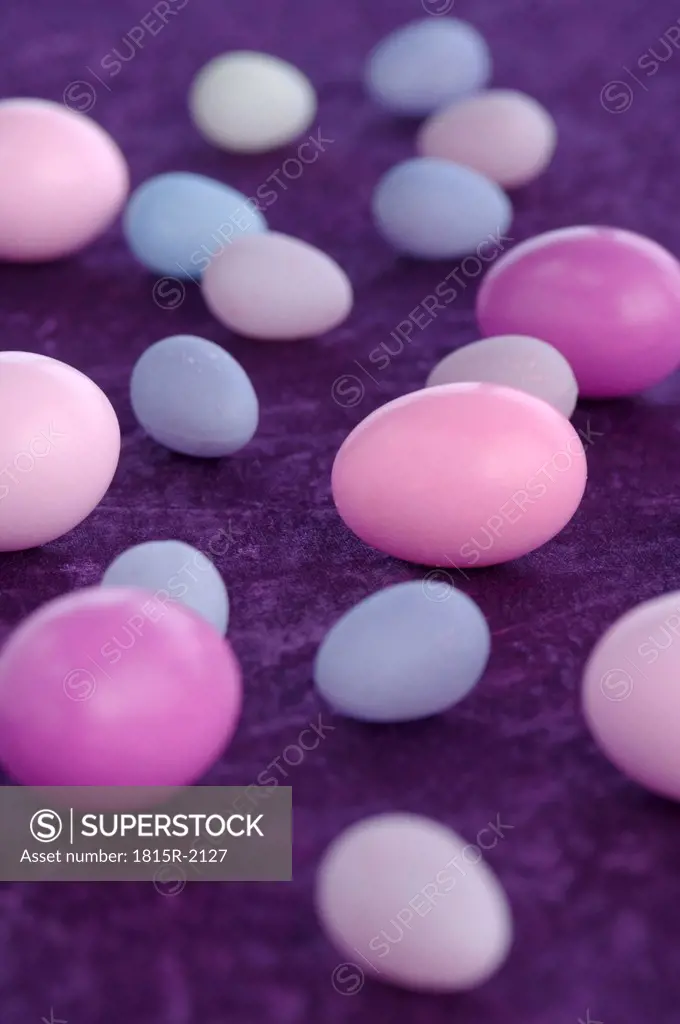 Coloured Easter eggs, close-up