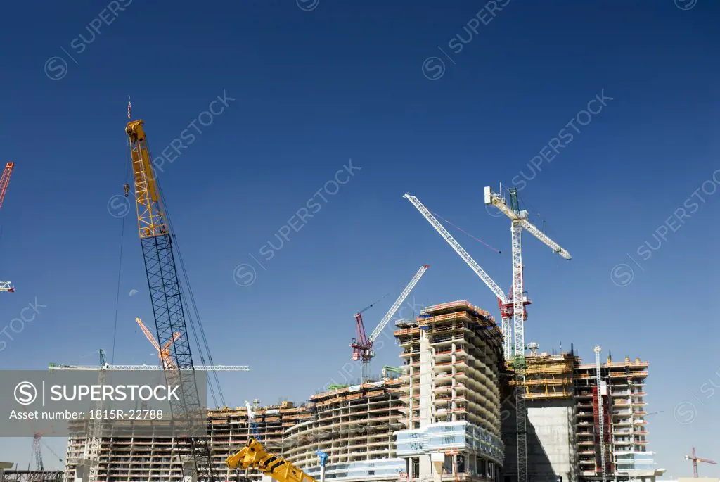 USA, Nevada, Las Vegas, Building site with construction cranes
