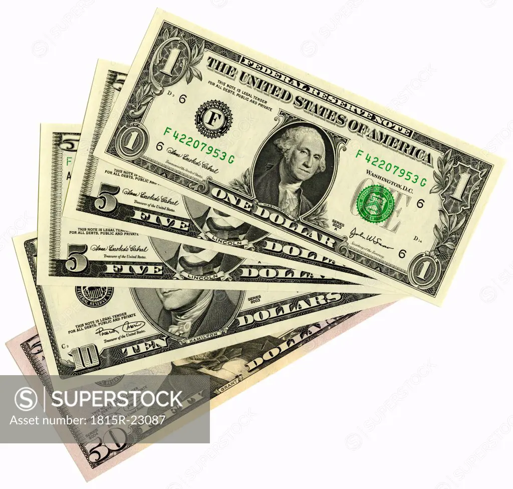 US-Dollar-Notes, close-up