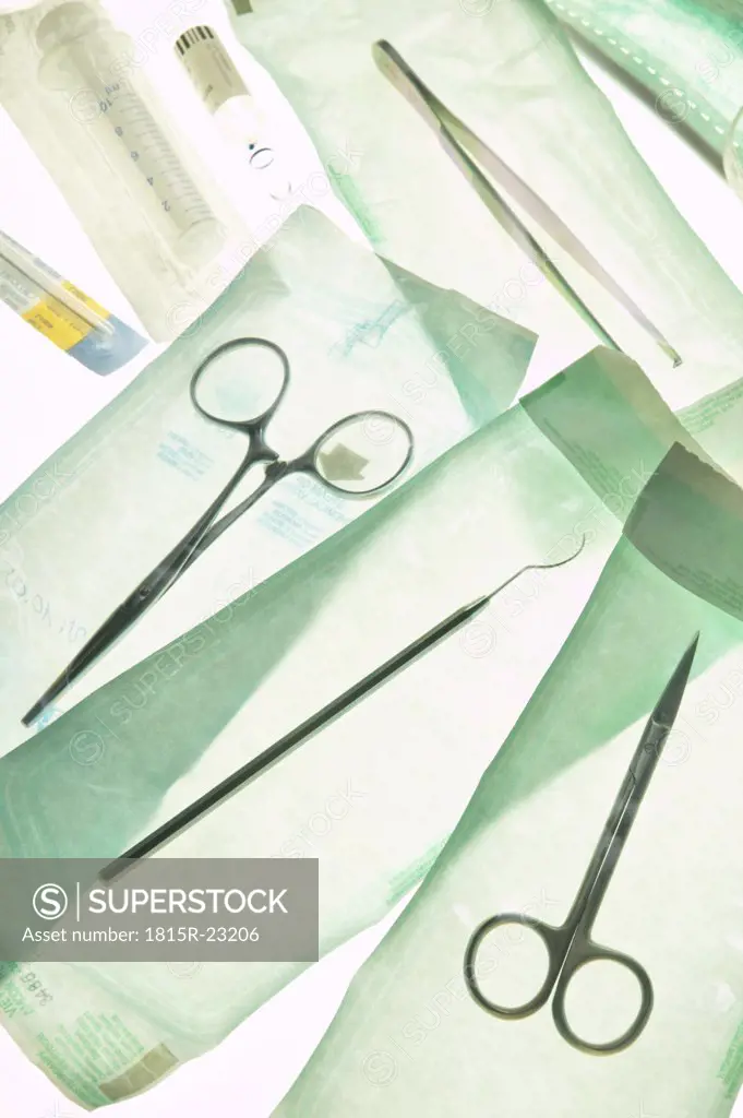 Surgical tools, close-up