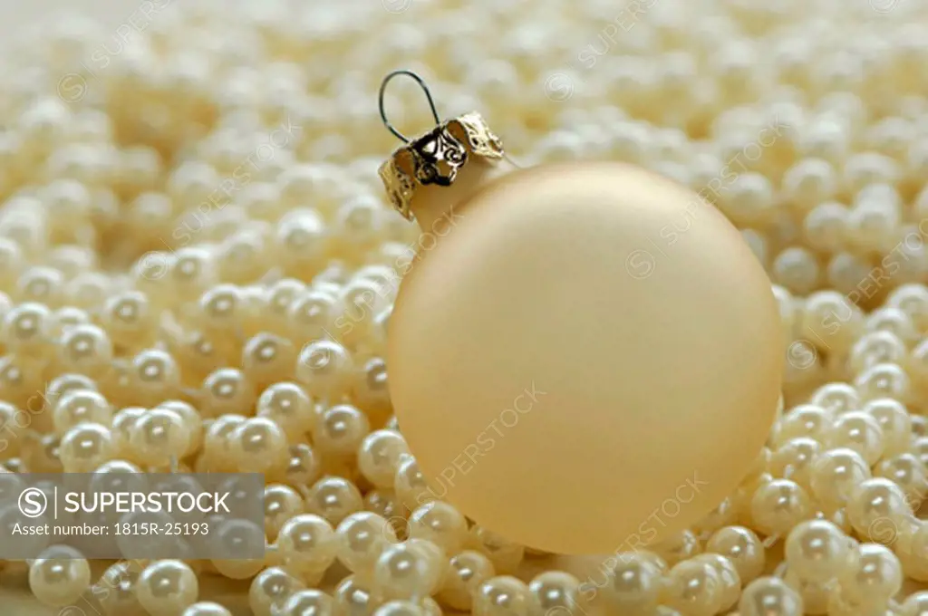 Christmas baubles and pearls