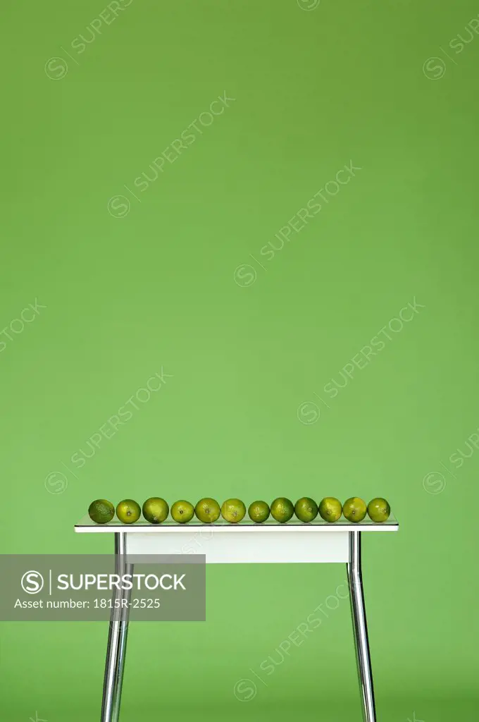 Limes on table