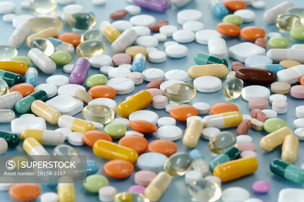 Various pills, close-up