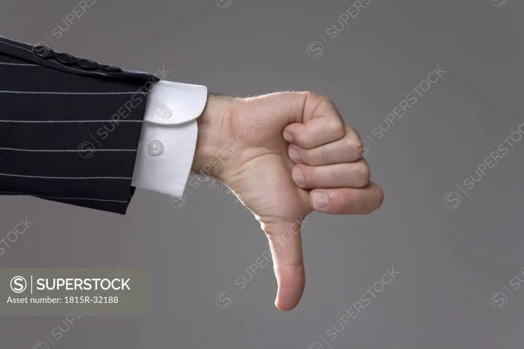 Man showing ""thumbs up"", close-up