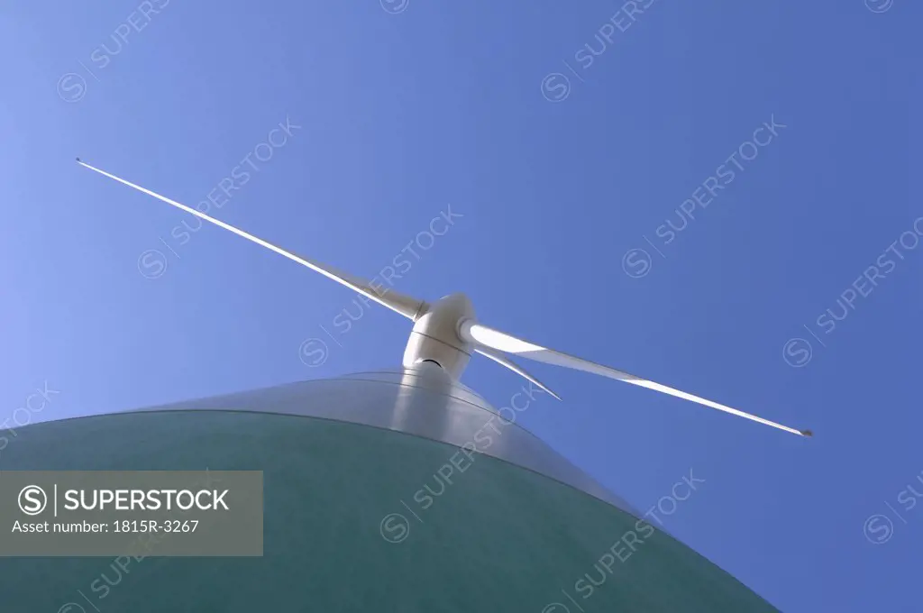 Wind wheel, low angle view
