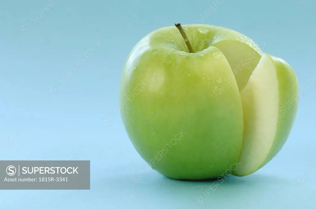 Cut up apple, close-up